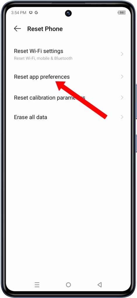 Tap Reset app preferences.

This option will reset all of your app preferences to their defaults.