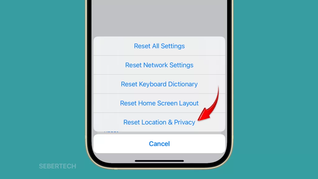 Reset Location Privacy Settings on iPhone 15 9