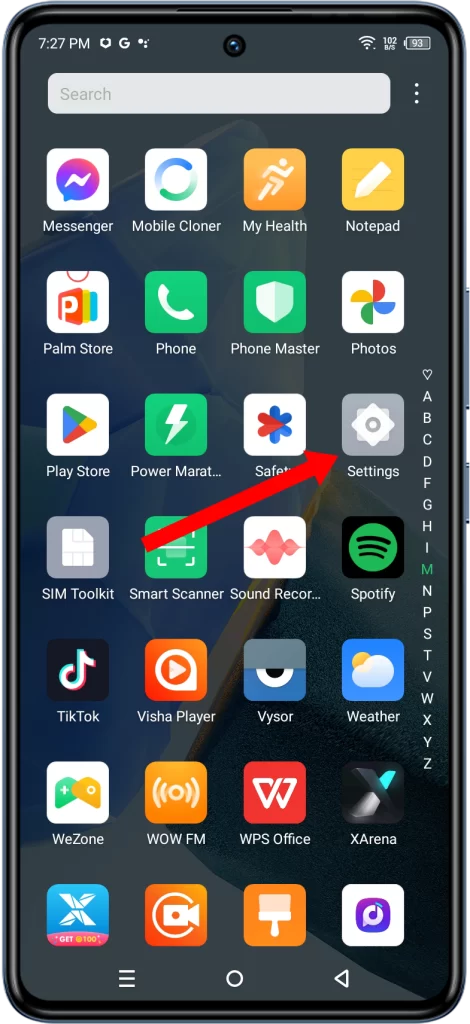 Open Settings on your Infinix GT 10 Pro