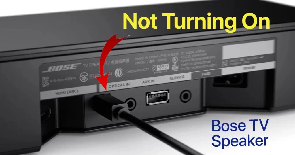 Fix Bose TV Speaker wont' turn on