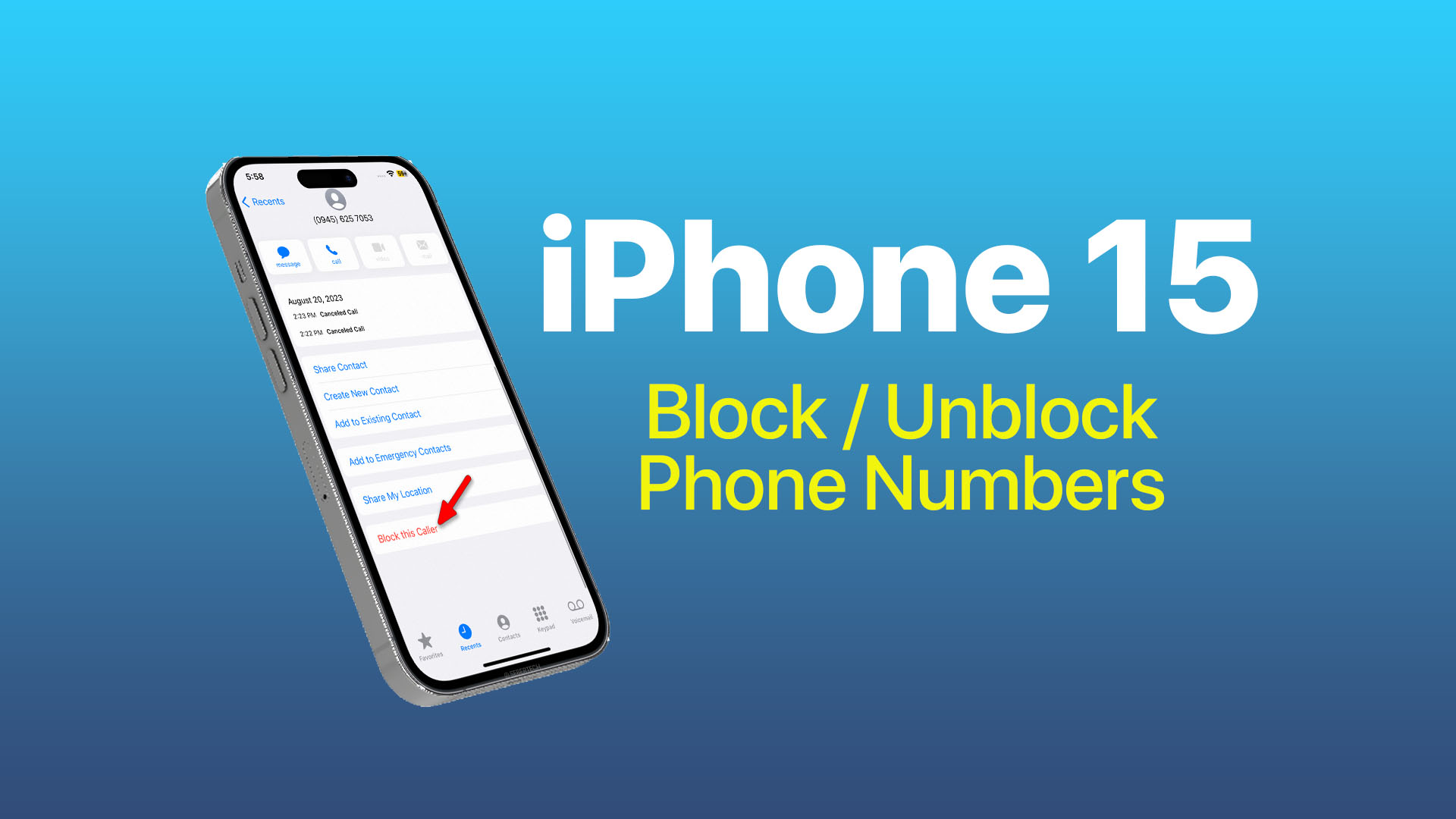 how to get phone number on iphone 15