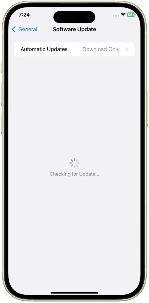 Tap Install Update - iPhone 15