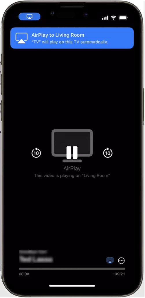 AirPlay iPhone 15 connecting